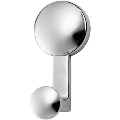 Garderobenhaken GRIO Höhe 96 mm x Breite 45 mm Chrom poliert aus Zinkdruckguss