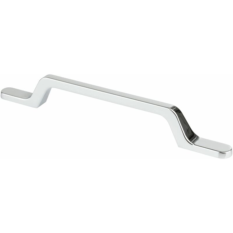 Möbelgriff ba 128mm, Küchengriff Chrom glänzend, Badmöbelgriff