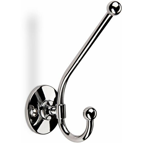 Garderobenhaken MARIELLA 117 x 45 x 90 mm (Bohrlochabstand 31 mm) Chrom poliert Metall massiv Kleiderhaken Garderobe von SOTECH