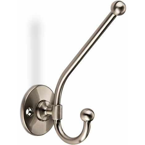 Garderobenhaken MARIELLA 117 x 45 x 90 mm (Bohrlochabstand 31 mm) Edelstahloptik Metall massiv Kleiderhaken Haken von SOTECH