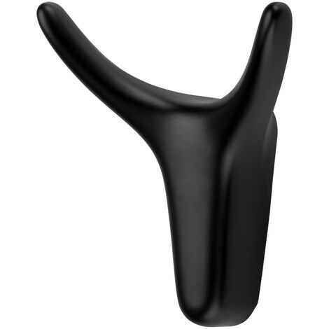 Garderobenhaken TORO Höhe 66 mm x Breite 60 mm schwarz matt aus Zinkdruckguss