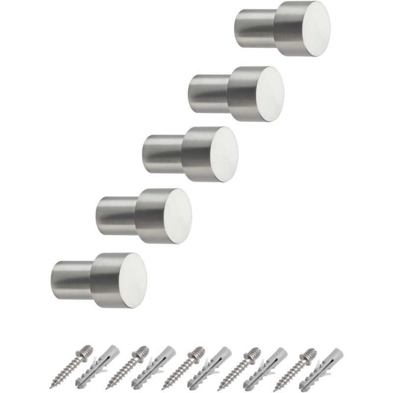 So-tech - 5er Pack - Garderobenhaken Tuula Ø 14 / 19, 5 Mm Länge 30 Mm Edelstahl