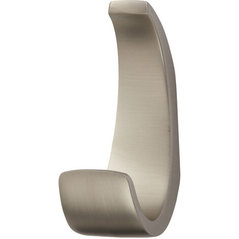 Garderobenhaken VETRINO Höhe 69 mm x Breite 24 mm Edelstahloptik aus Zinkdruckguss