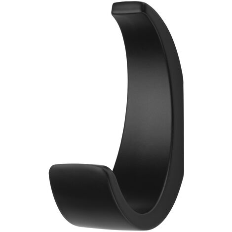 Garderobenhaken VETRINO Höhe 69 mm x Breite 24 mm schwarz matt aus Zinkdruckguss