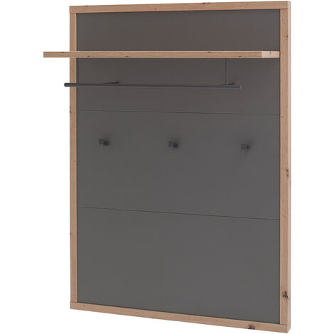 Garderobenpaneel grau matt, Eiche LAKELAND-05
