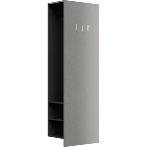 Garderobenpaneel Urban 3 Haken Garderobenstange 6 Paar Schuhe Asche