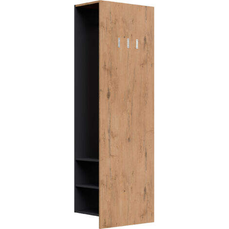 Garderobenpaneel Urban 3 Haken Garderobenstange 6 Paar Schuhe Oak