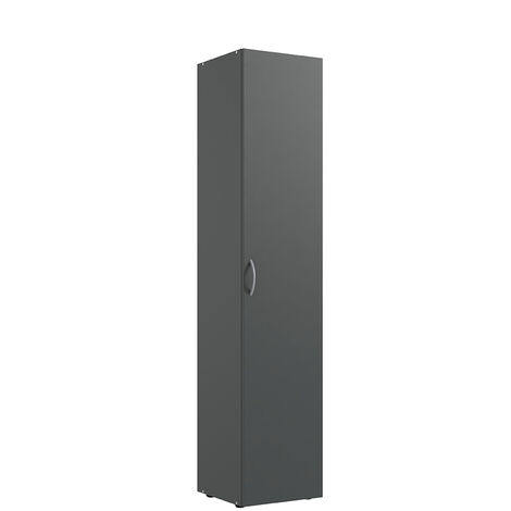Garderobenschrank 1-türig graphit MIAMI-43, B/H/T ca. 30/185/54 cm