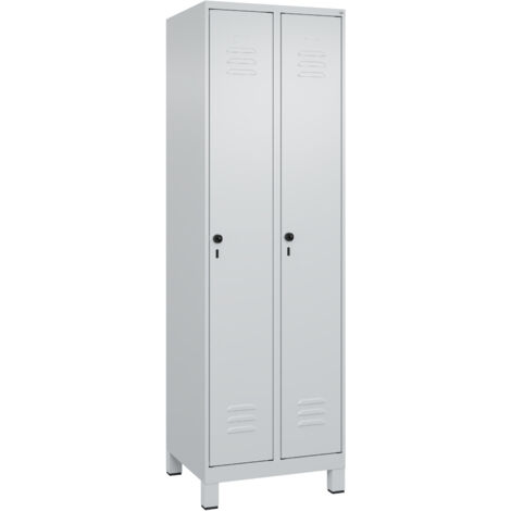 Garderobenschrank Classic PLUS H1950xB600xT500mm  7035 2 Abt.C+P