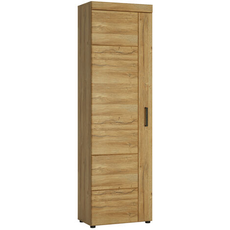 Garderobenschrank in Grandson Eiche Nb. mit Türanschlag links CARIATI-129, B/H/T ca. 58/195/37,4 cm
