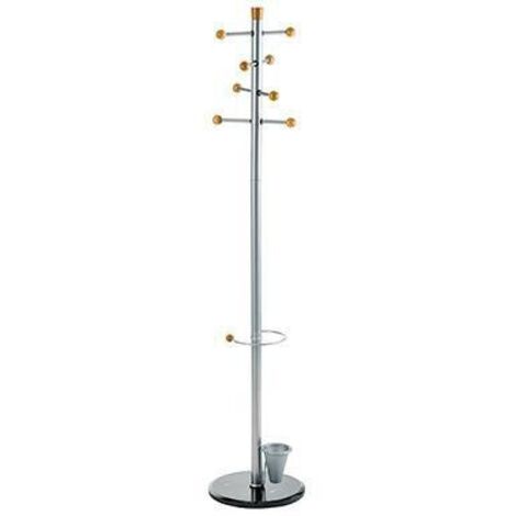 Garderobenständer 38 x 175 cm (D. x H) Metall pulverbeschichtet silber