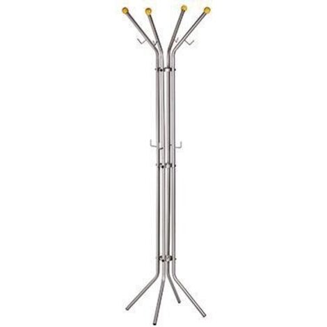 Garderobenständer 52 x 180 cm (B x H) Metall pulverbeschichtet silber