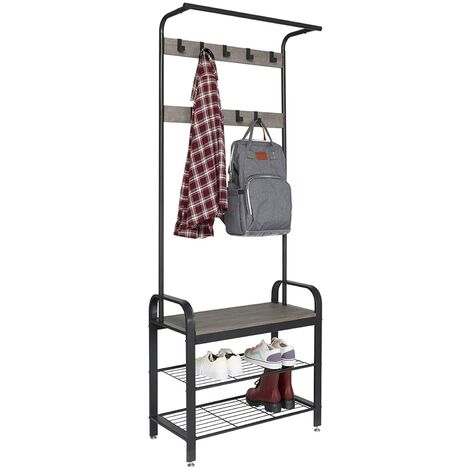 Garderobenständer, Kleiderständer, Schuhablage, Metallgestell, Retro-Industrie Wäscheständer, Vintage -Meerveil