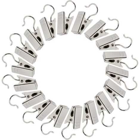 Gardinenclips aus Edelstahl, Metallhaken zum Aufhängen von Gardinen