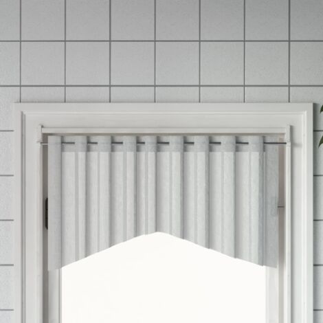 Gardinenstangen 2 Stk. Weiß und Silbern 90-135 cm Aluminium CFW447790