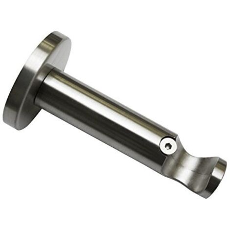Gardinia 10011152 Supporto Aperto per Asta, Metallo, Finitura Acciaio Inossidabile, 8x8x0.1 cm