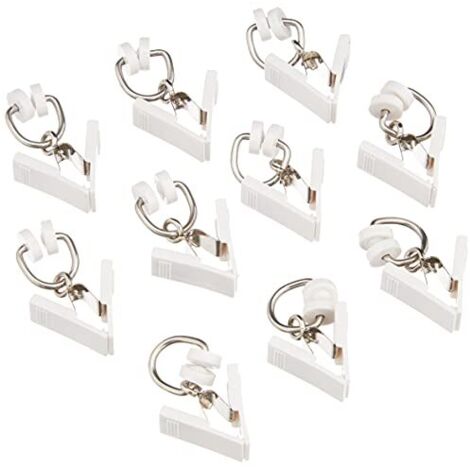 Gardinia 115 Anello con Clip, Metallo, Bianco, 15.9x8.8x0.1 cm, 20 unità