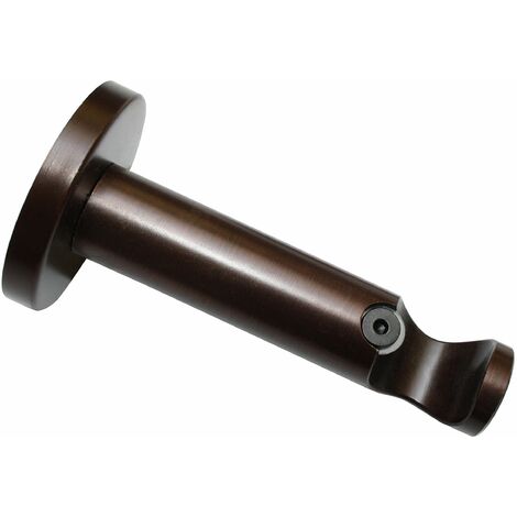 Gardinia 31370 Supporto Aperto per Asta, Metallo, Bronzo, 8x8x0.1 cm