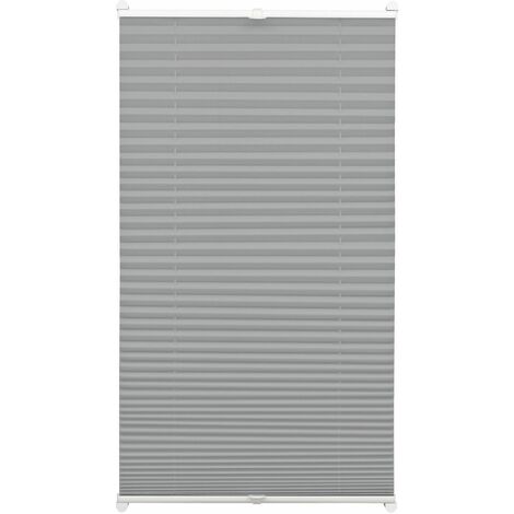 Gardinia 31393 Tenda Plissettata con Morsetto di Fissaggio, Tessuto, Nero, 130x80x0.1 cm