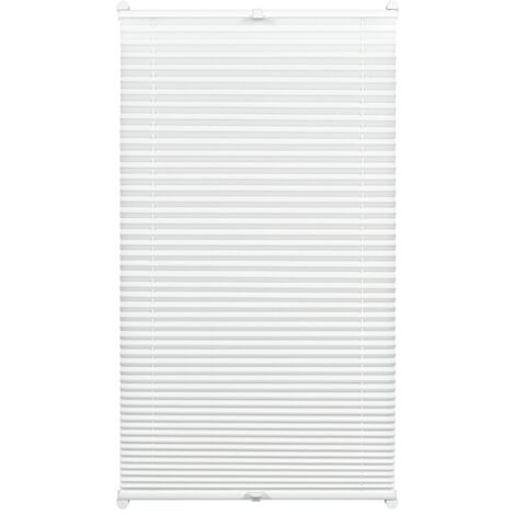 Gardinia 33400 Tenda Plissettata con Morsetto di Fissaggio, Tessuto, Bianco, 40 x 130 cm