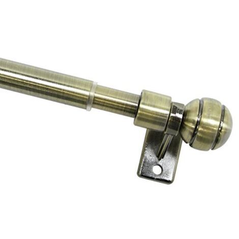 Gardinia 4150 Asta Merano per Tende Café, Metallo, Ottone Antico, 60-100 cm