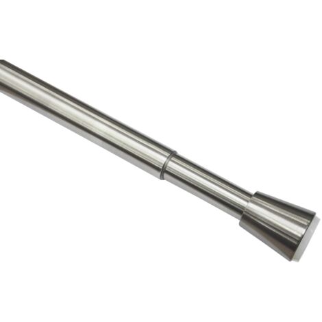 Gardinia Bastone per Tenda Estensibile, Fissaggio Senza Trapano né Viti, Acciaio Inox, Diametro 23/26 cm, Lunghezza 65-100 cm
