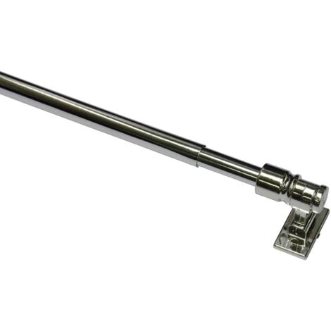Gardinia California-Asta per Tende in Acciaio Cromato, Diametro 12 mm, Lunghezza 120-225 cm, Steel