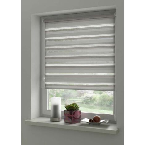 Gardinia EasyFix Doppelrollo grau 90 x 150 cm