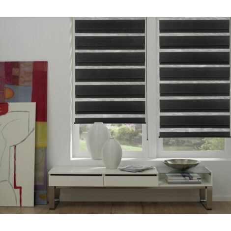 Gardinia EasyFix Doppelrollo schwarz 120 x 150 cm