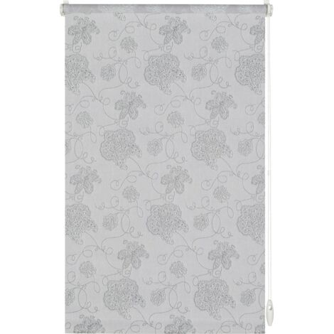 Gardinia EasyFix Rollo bestickt silber 100 x 150 cm