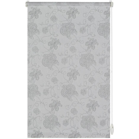 Gardinia EasyFix Rollo bestickt silber 75 x 150 cm Rollo