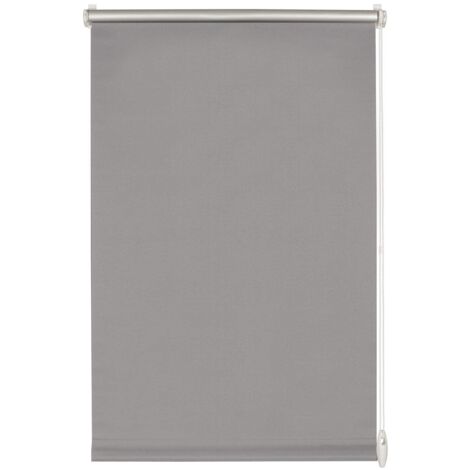 GARDINIA EASYFIX Tenda a rullo termica, Fissaggio a incastro o con adesivo, Altamente riflettente, Risparmio energetico, Opaco, Incl. materiale di montaggio, Grigio, 100 x 150 cm (LxH)