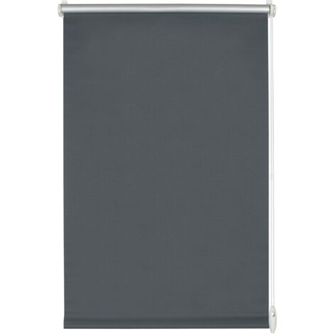 GARDINIA EASYFIX Tenda a rullo termica, Fissaggio a incastro o con adesivo, Altamente riflettente, Risparmio energetico, Opaco, Incl. materiale di montaggio, Grigio scuro, 60 x 150 cm (LxH)