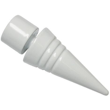 Gardinia Endknopf Spitze zu Stilprogramm Chicago, Ø 20 mm, weiß, 2-er Pack Gardinenstangen & Zubehör