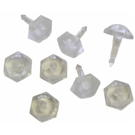 Gardinia Faltenstecker glasklar, 50 Stück Vorhangschienen