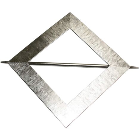 GARDINIA Fermaglio Uranus con asta, Decorazione e ferma tende e tessuti, Dimensione esterna Ø 14,5 cm, Metallo, Aspetto acciaio Inox