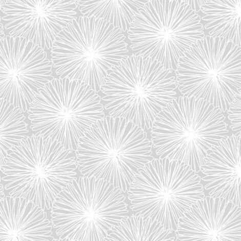 Gardinia Flächenvorhang Bloomy weiß, 60 x 245 cm Flächenvorhänge