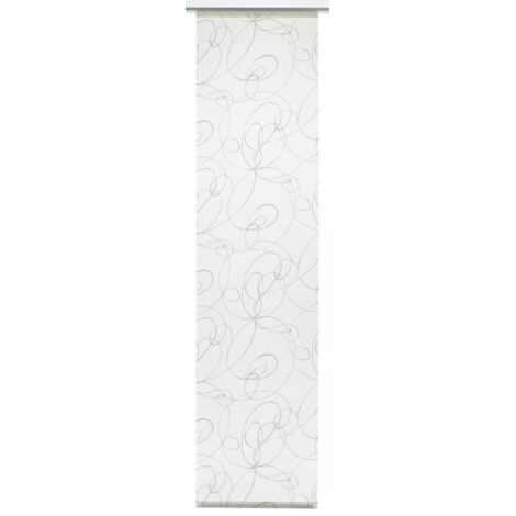 Gardinia Flächenvorhang Curling weiß-grau, 60 x 245 cm Flächenvorhänge