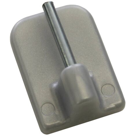 Gardinia Klebehaken silber matt, Höhe 11 mm, 4 Stück Vitragestangen