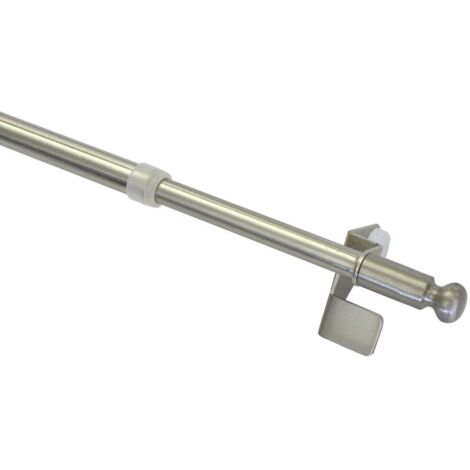 Gardinia Klemmstange Press & Go Filigrano Kugel, edelstahl, 80 - 110 cm Vitragestangen