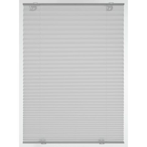 Gardinia Plissettata Solo con Ventose, Tenda Pieghevole Opaca, Parti per Il Montaggio Incluse, 2 Binari in Alluminio, Grigio, 100 x 130 cm (LxH), Metallo