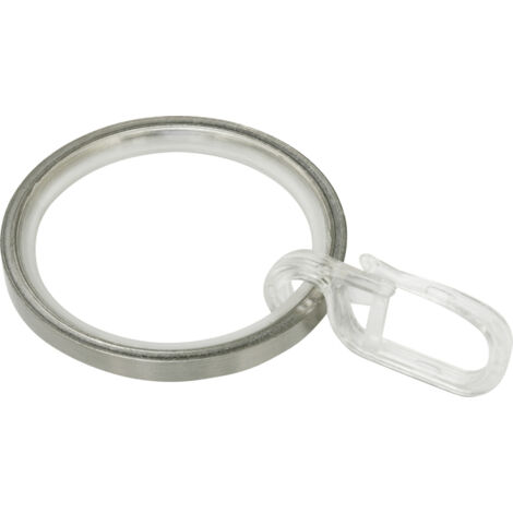 Gardinia Ringe mit Gleiteinlage Windsor, Ø 25 mm, edelstahl-optik Gardinenstangen & Zubehör