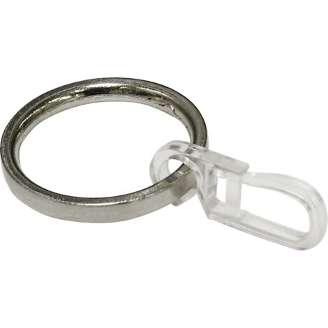 Gardinia Ringe mit Haken Vancouver, Ø 16/19 mm, edelstahl-optik Gardinenstangen & Zubehör