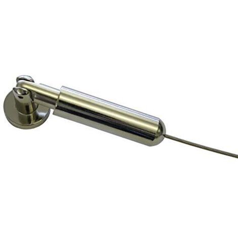Gardinia Set con Cavo per Tende Race, Montaggio a Muro o alcova, incl. Materiale per Fissaggio, Lunghezza: 5 Metri, Metallo, Cromato