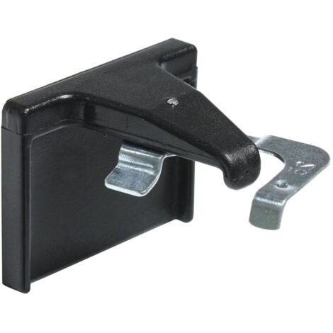 GARDINIA Set di Supporti Adesivi per Veneziane, Supporti da Montare sull'Anta della Finestra, 2 Pezzi, Plastica/Metallo, Nero