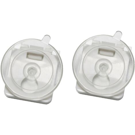 GARDINIA Set di Ventose con Clip, Ricambio per Tutte le Tende Plissettate a Ventosa di Gardinia, Plastica, Trasparente