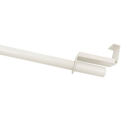 Gardinia Spannvitrage Ø 9 mm, Metall, ausziehbar 60-90 cm, weiß Vitragestangen