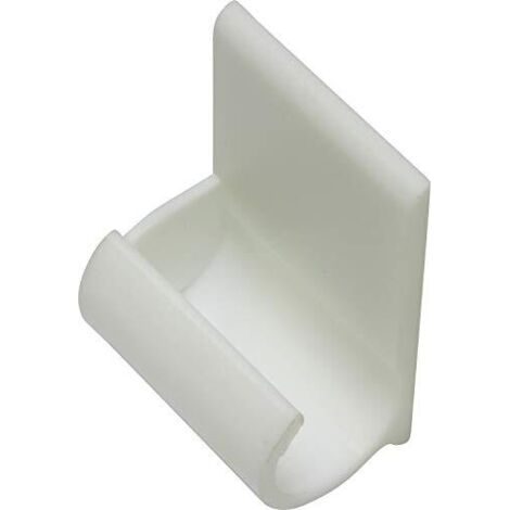 Gardinia Supporto Adesivo a Gancio per Bacchette per Tendine, 1 Paio, Autoadesivo, Ø 11-12 mm, Plastica, Bianco