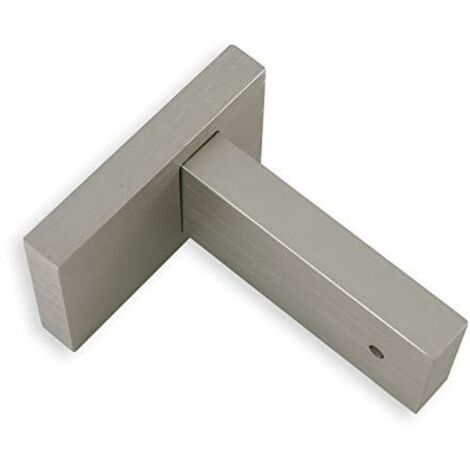 Gardinia Supporto per Tende Luxor rettangolari Satinato 8 cm, Acciaio Spazzolato