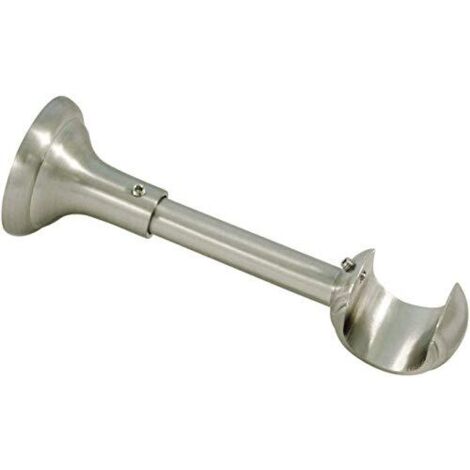 Gardinia Supporto Rustico Aperto per Ø 25 mm Effetto Acciaio Inox 12 cm, Metallo